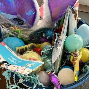Kids Easter Gift Basket with Toys and Treats